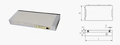 Piano magnetico permanente rettangolare in acciaio